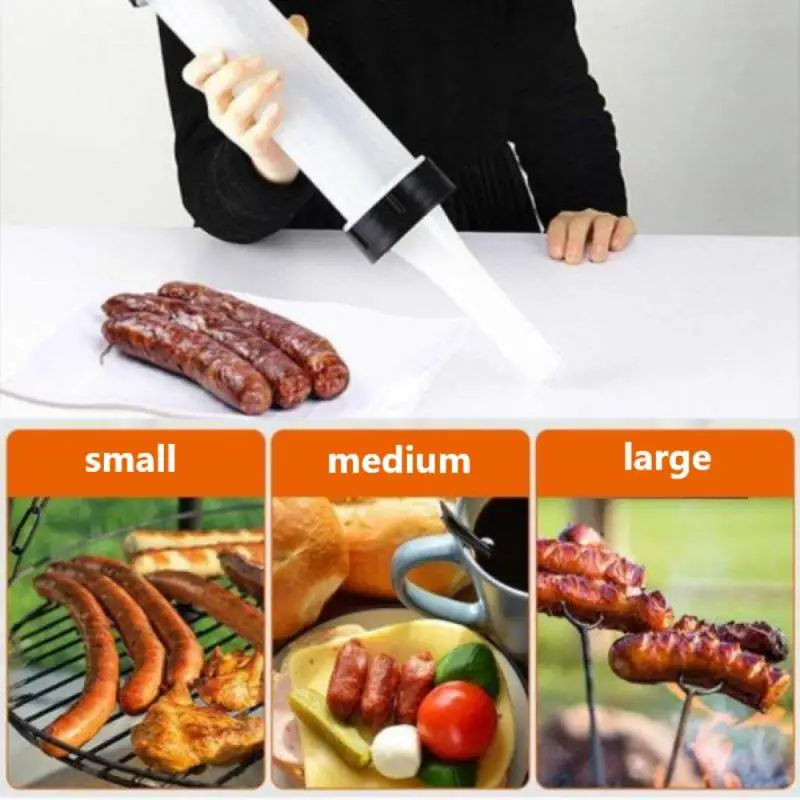 Homemade Sausage Stuffer Syringe Hand Operated Machines Manual Meat Fillers Machine Gadgets |