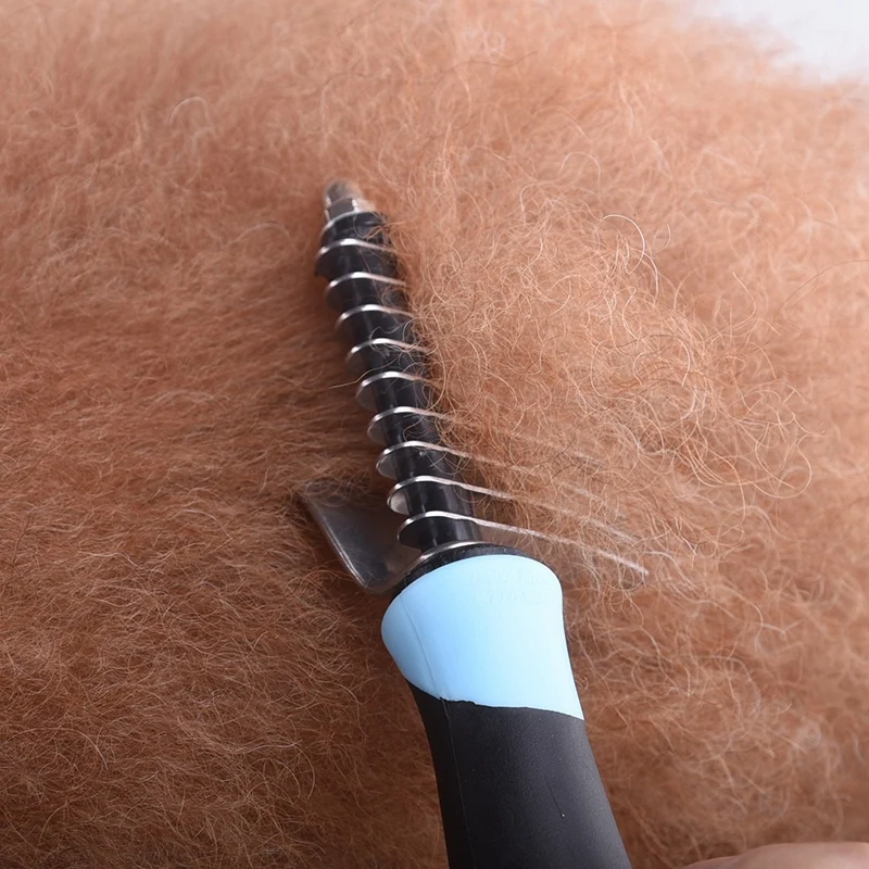 Tangles and Matted Hair Cutter Rake Remover Comb Grooming Tool Brush Shedding Trimmer for Dog Cat Pet Safe Edges | Дом и сад