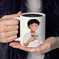 1 new shinji handsome cartoon handle mug 11 oz ceramic cup suitable for beer coffee milk tea cup set birthday christmas gift