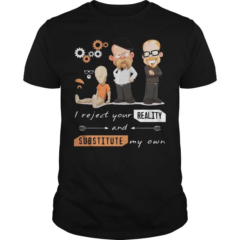 Футболка с надписью I отклоняю вашу реальность и заменяю черная хлопковая