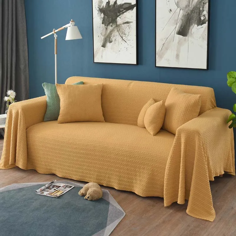 

Sofa Blanket Solid Color Candy Color Home Furniture Armrest Chair Sofa Blankt Protector Case for Living Room Furniture
