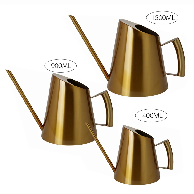 

Long Mouth Water Cans Stainless Steel Garden Kettle Flower Plants Watering Pot Large Capacity 400ml 900ml 1500ml Gardening Tool