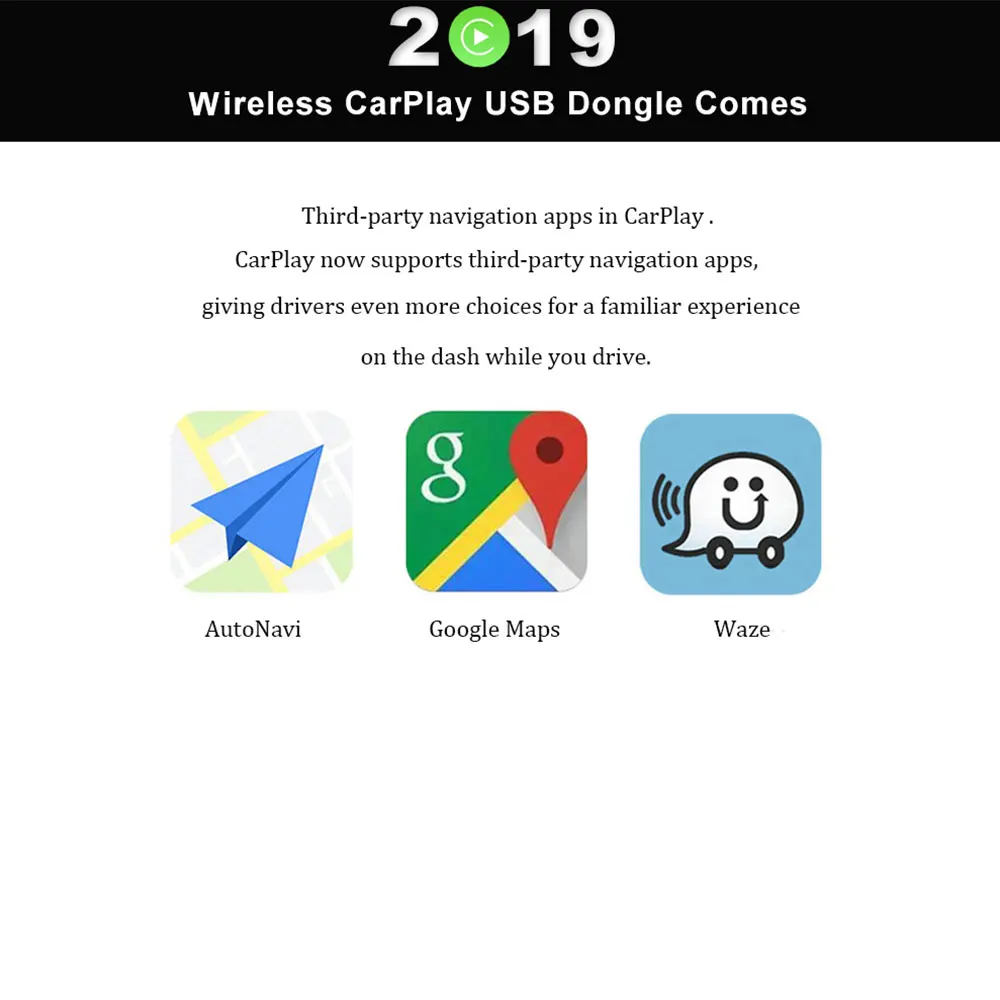 Новая беспроводная автомобильная короткая тяга ключ для Apple CarPlay Plug Play USB Android
