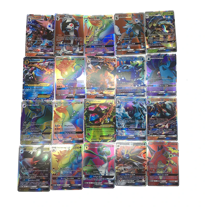 Takara Tomy Pokemon 300 шт GX флэш-карты EX карты Классическая клетчатая флэш-карта покемона коллекционный Подарок детская игрушка PTCG