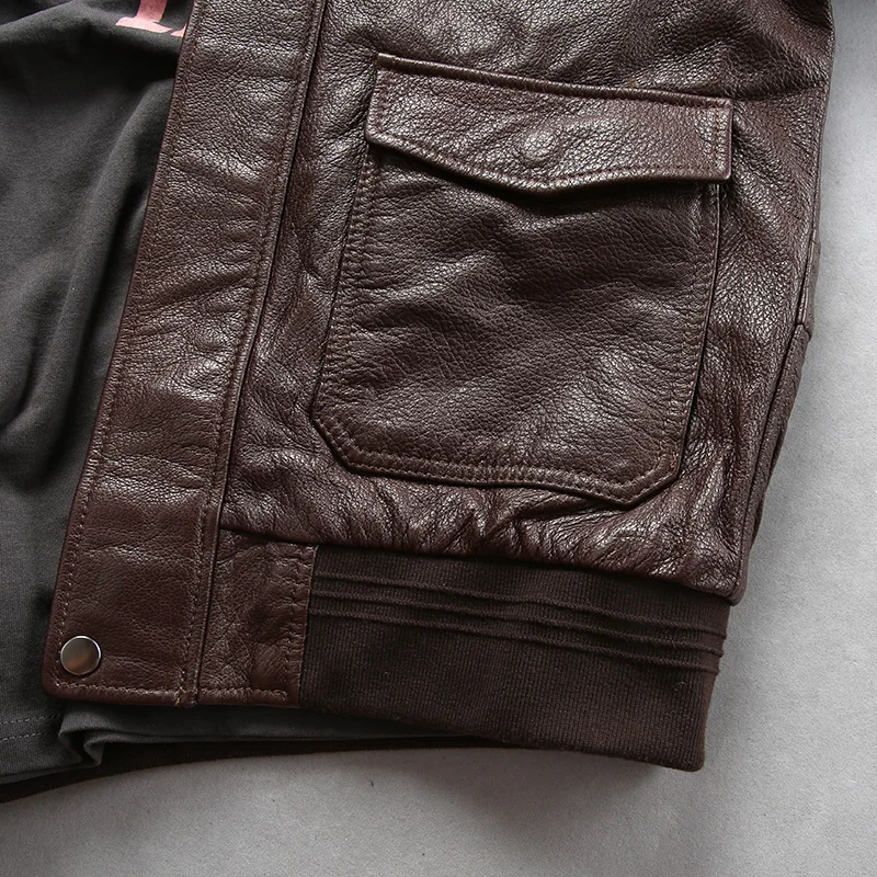 

1888 Read Description! Asian Size Air Force Flight A2 Pilot Sheep Genuine Flying Tiger Leather Jacket