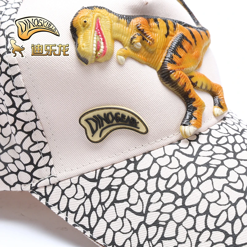 Dinoskulls T-rex Children Hat For Boys Baseball Cap kids summer sun hat Cotton Anti-UV Sunscreen Outdoor Travel Hats 2-8 Years | Детская