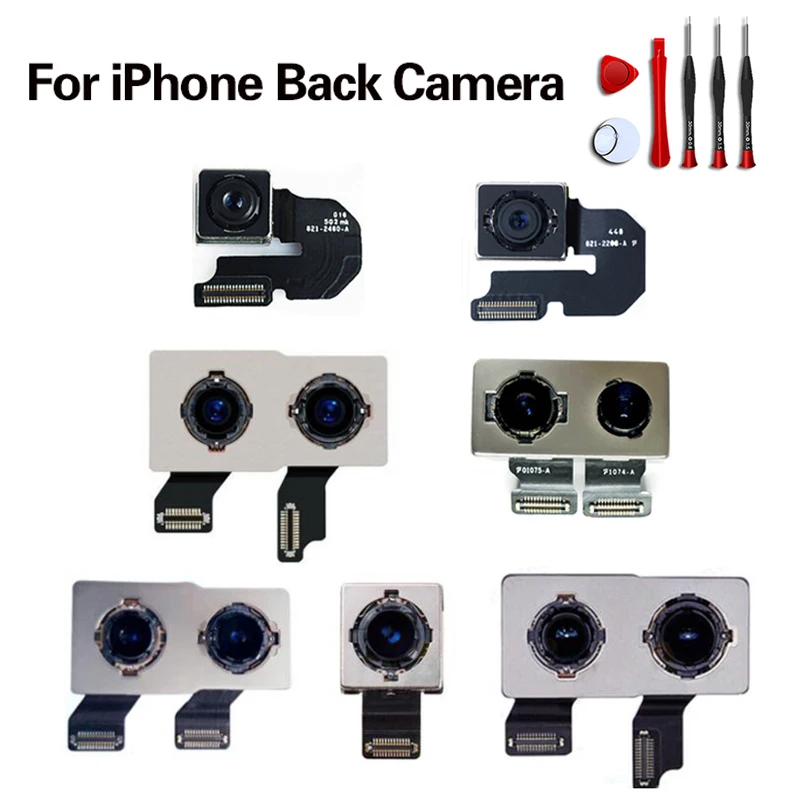 

Original Main Back Rear Camera With Flash Module Sensor Flex Cable For iPhone X XR 5S 5C SE 6 6S 7 8 Plus XS MAX 11 Strict Test