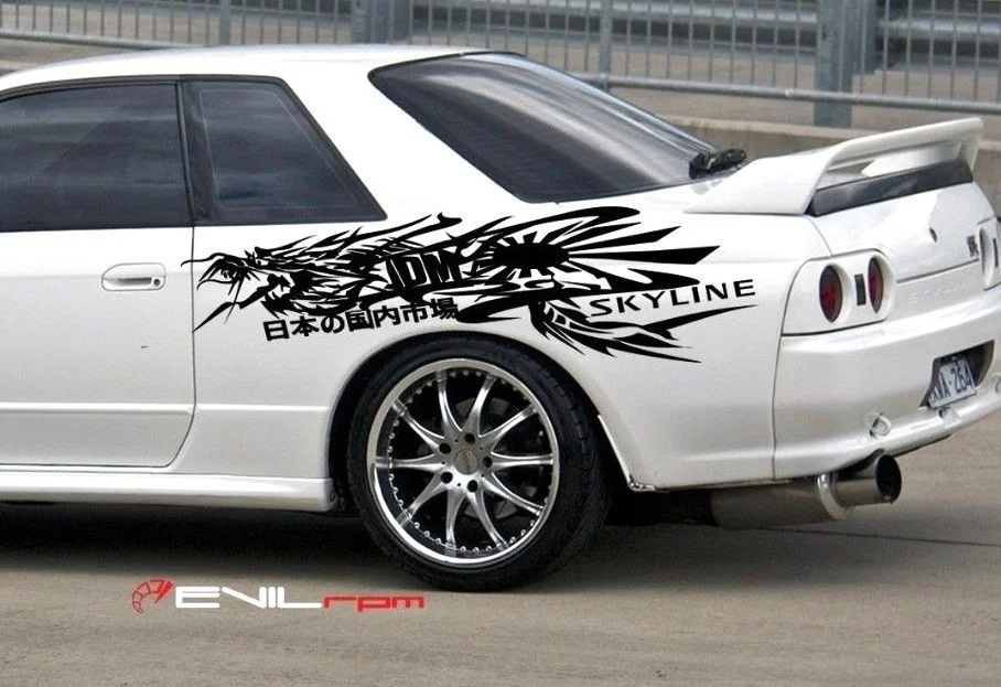 

Для 1 набора сторона на заказ наклейка графическая наклейка для Nissan r32 skyline