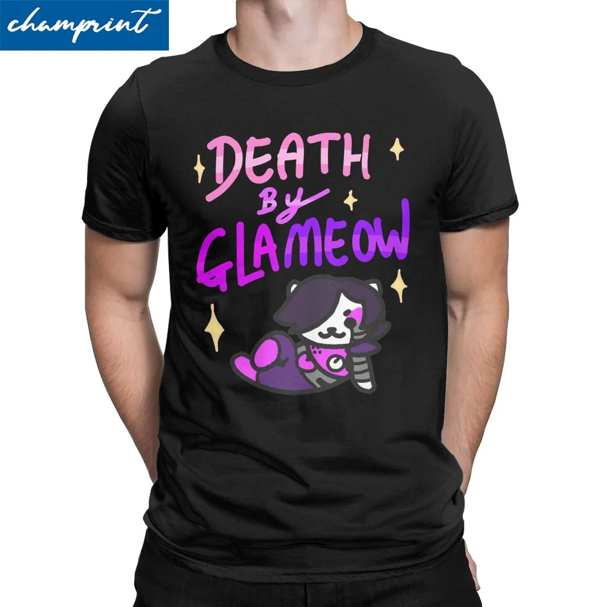 Смерть от Glameow Мужская футболка Неко Atsume Kawaii Cat игра Китти коллектор Новинка