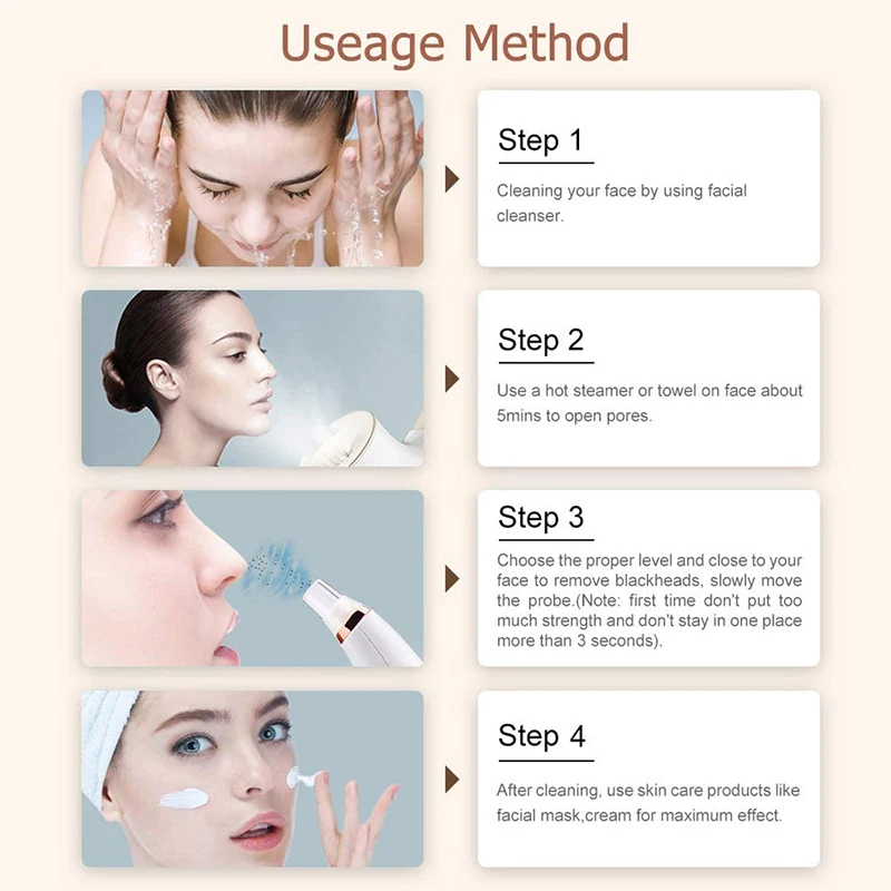 

Electric Blackhead Remover Skin Care Facial Pore Cleaner Machine Facial Diamond Beauty Clean Skin Oil Dirty