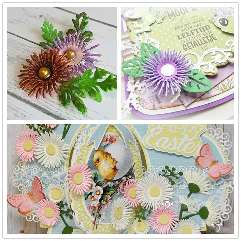 7 шт. Новые цветочные листовые металлические резные штампы высечки форма для