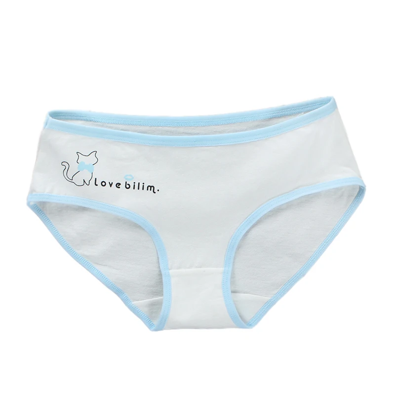 Трусики для девочек 4 шт./лот хлопковые трусы подростков и нижнее белье из