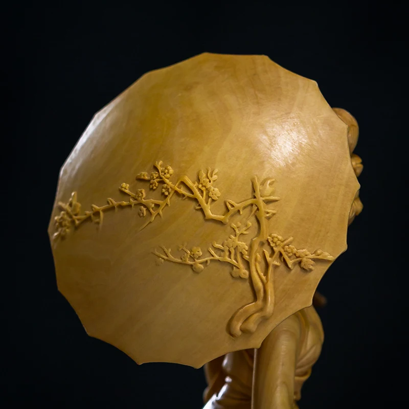 Классическая красивая Статуэтка 20 см деревянная резная из массива дерева Jiangnan в