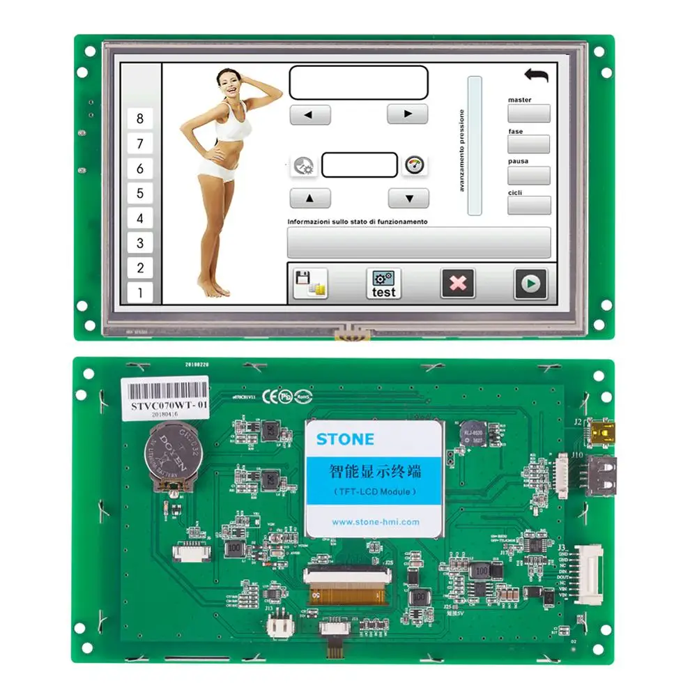 7 дюймов резистивный сенсорный экран ЖК дисплей Дисплей модуль 800*480 с платой