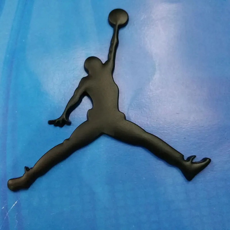 Air jordan Nike Air Jordan AJ логотип 3D металлическая боковая этикетка черно-белая с рисунком трапеции Автомобильная Наклейка декоративная наклейка