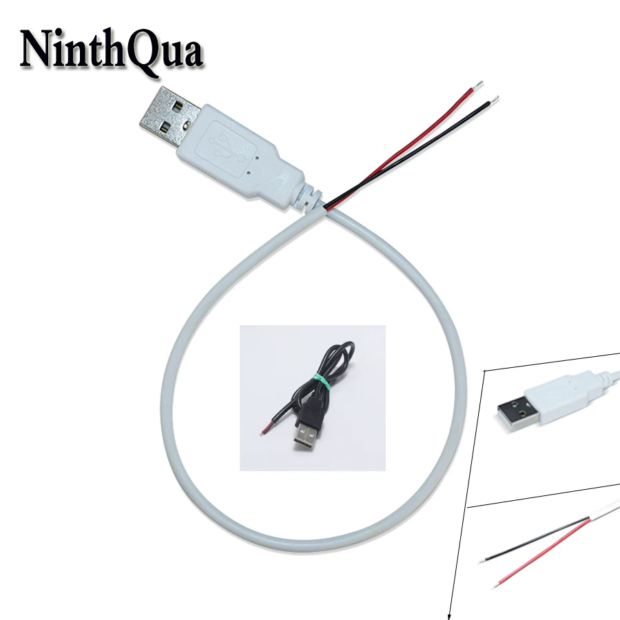 1 шт. DIY USB 2 0 Тип A сварочный разъем типа папа с кабелем 2P для провода OD3mm черный