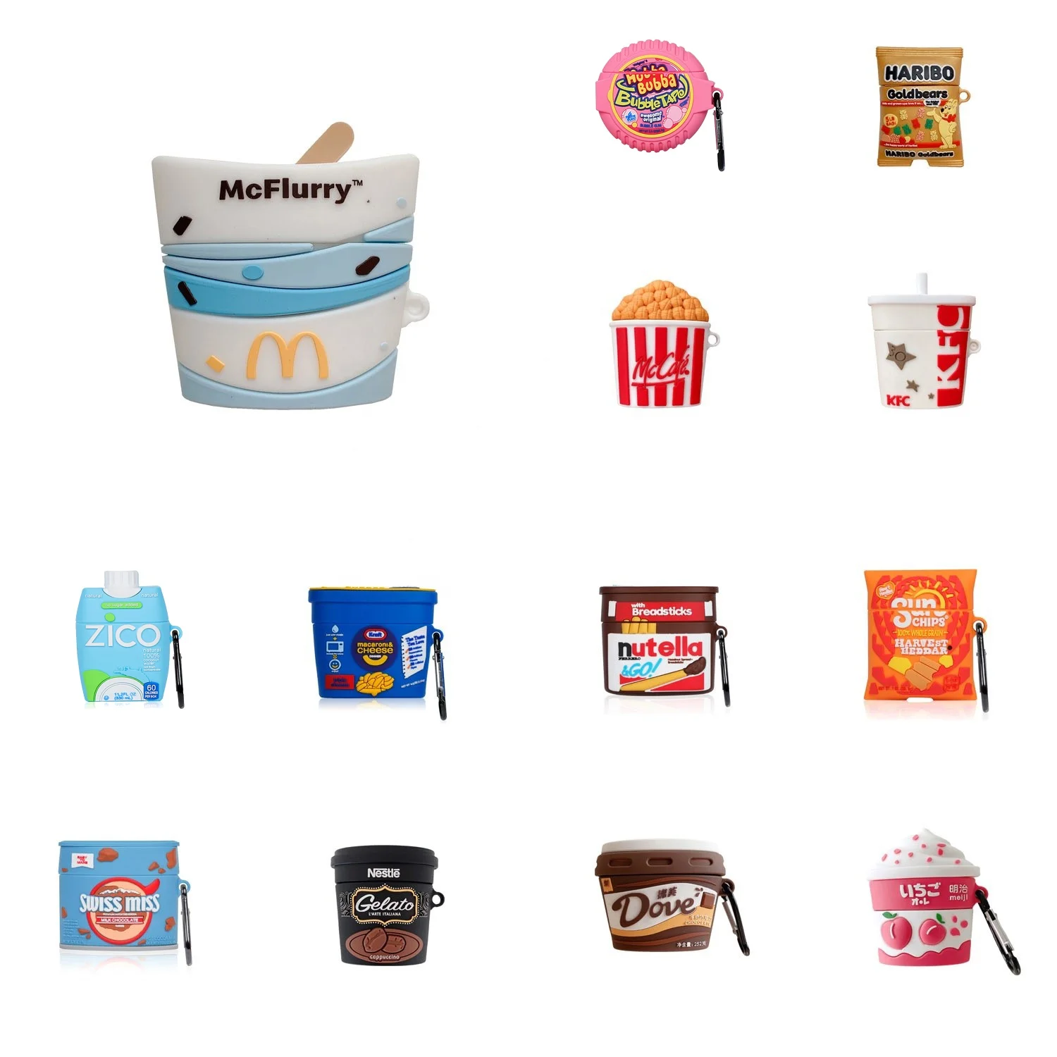 

New 3D Cute Candy Drink Food Design for Airpod Silicone Case Pro/3,Wholesale for Airpod Cases 2021