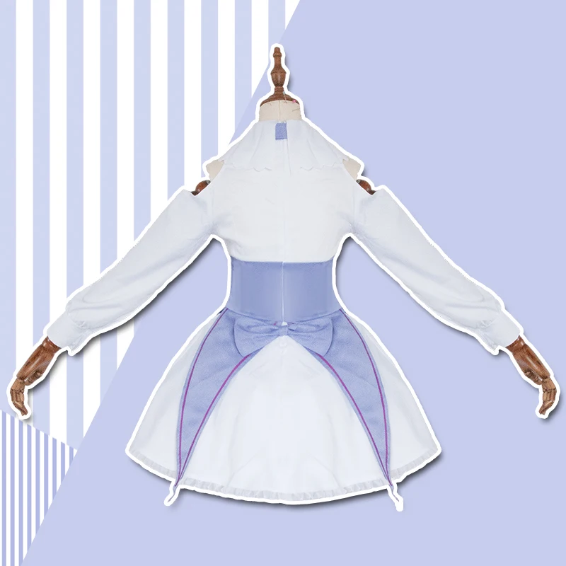 Аниме Re Zero Kara Hajimeru Isekai Seikatsu Эмилия Косплэй костюм память зимние платье Emilia