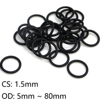 10pcs black o ring gasket cs 1 5mm od 5mm 80mm nbr automobile nitrile rubber round o type corrosion oil resist sealing washer