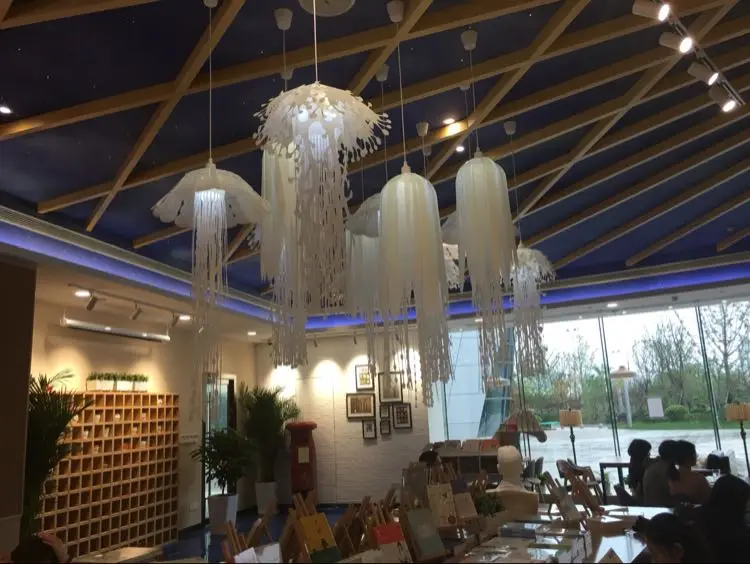 

Modern Pvc Jellyfish Pendant Light Bedroom Bar Hanging Lighting Lustre Pendente Luminaire Suspendu for Living Room Restaurant AC