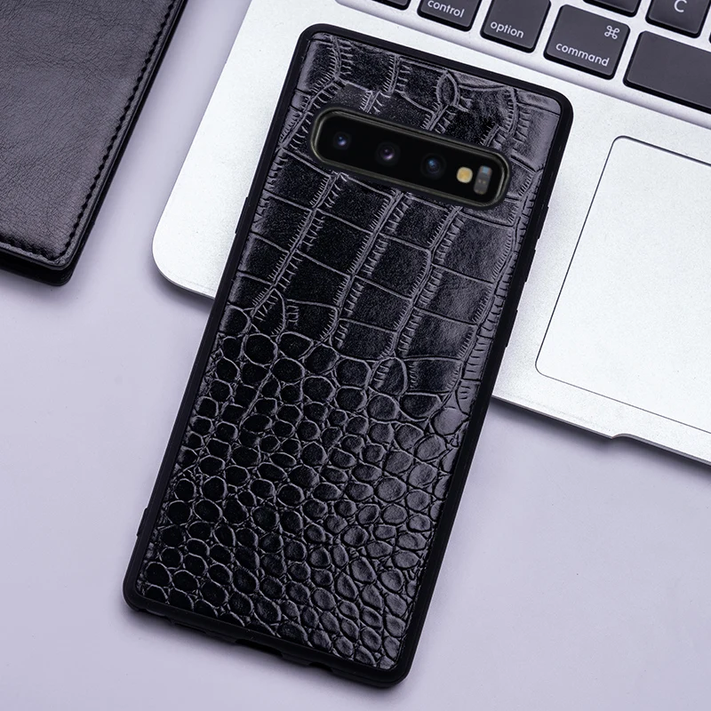 Cowhide Phone Case For Samsung Galaxy S7 S8 S9 10 Plus Note 8 9 case A10 A20A30 A50 A70 A5 A7 A8 J5 J7 2017 J6 2018 cover | Мобильные