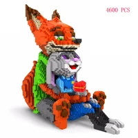 classic cartoon zootopia nick wilde fox judy hopps rabbit lovers figures model bricks mini micro diamond blocks toys child gift