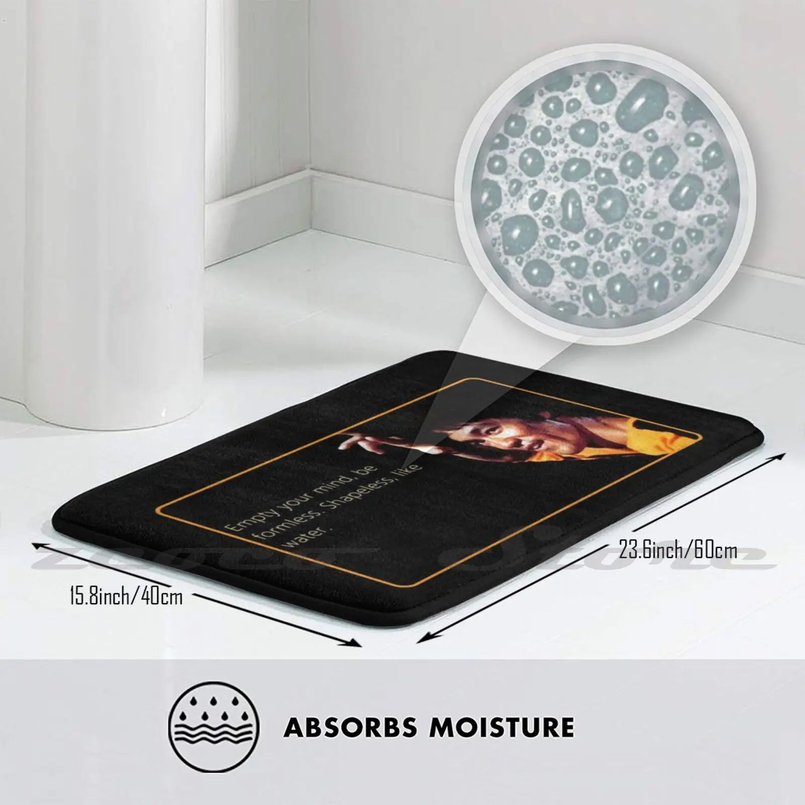 Коврик для двери Брюса Ли нескользящий мягкий коврик поглощения воды Брюс