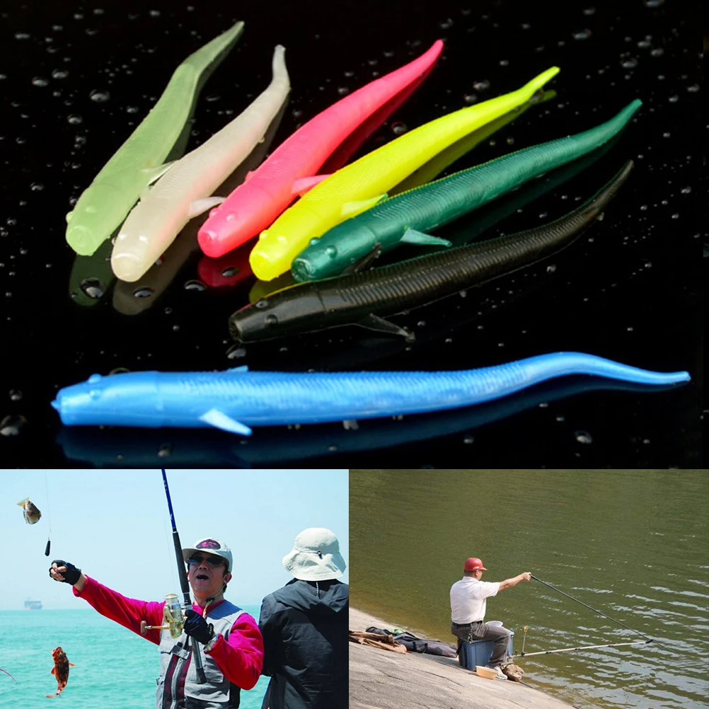 10 шт. разноцветные искусственные мягкие рыболовные приманки|Наживки для рыбной