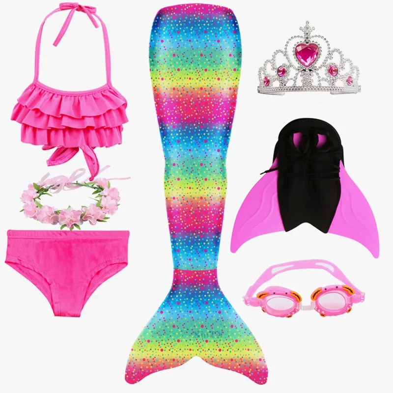Купальный костюм русалки для девочек Костюм Русалки костюмированной вечеринки