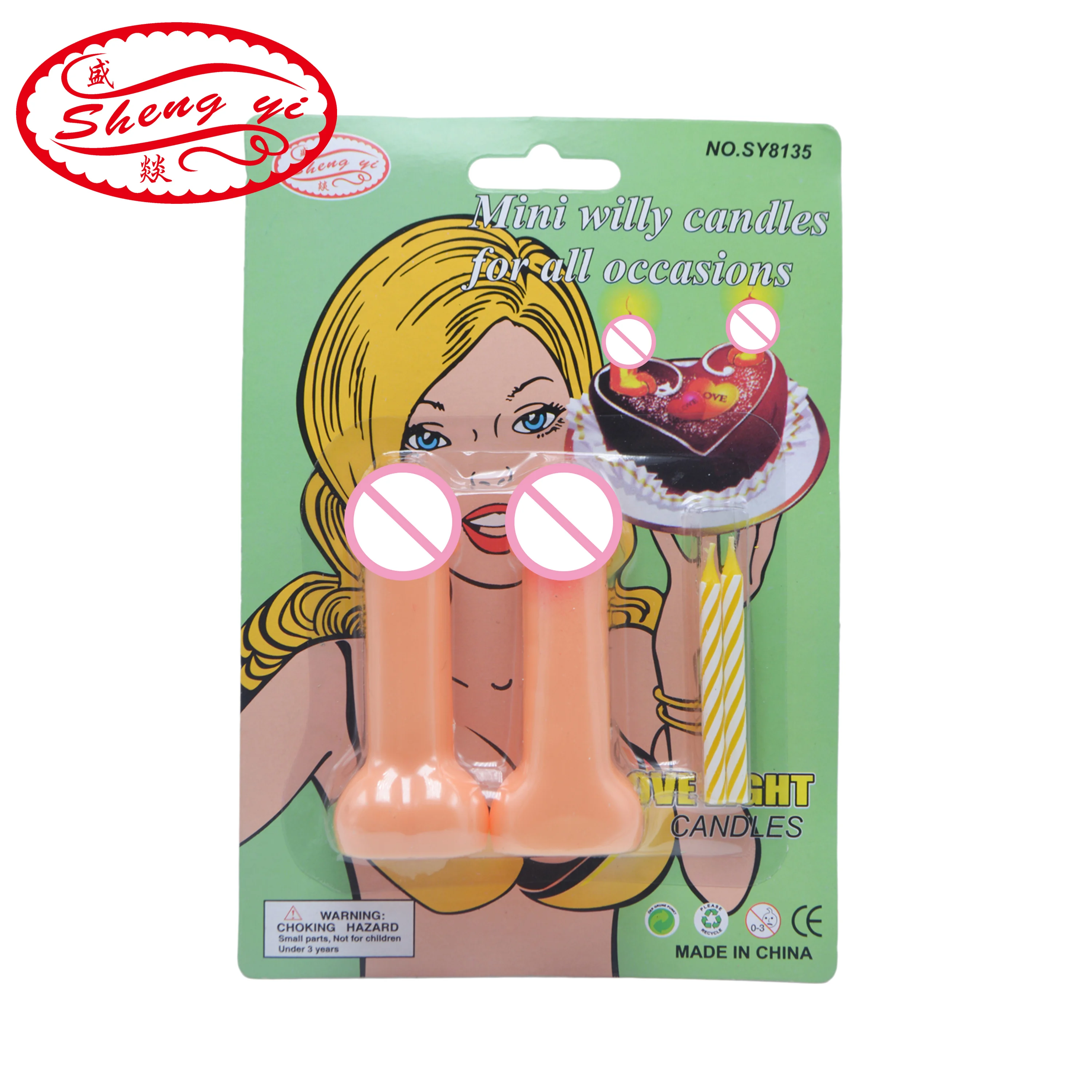 

SHENGYI 2Pcs/set Dick Penis Candle Hen Party Accessories Gift Bachelor Party for Couples Flirting Sex Shop Plastic Willy Candles