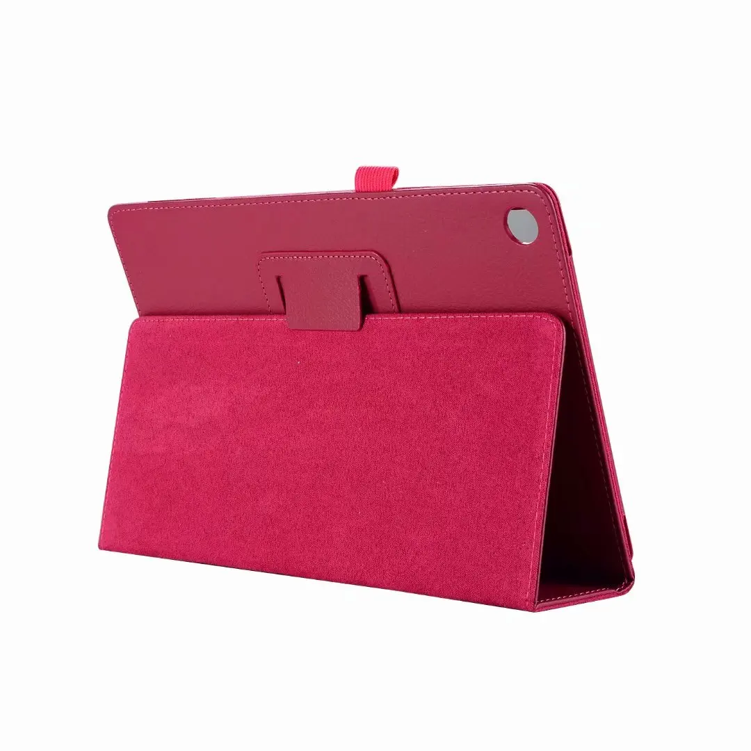 rose red Чехол для lenovo Tab 4 10 Plus TB-X704F X704L X704 из искусственной кожи, чехол для планшета, чехол-подставка для lenovo TAB4 1" TB-X304F/L, откидная крышка - Цвет: rose red