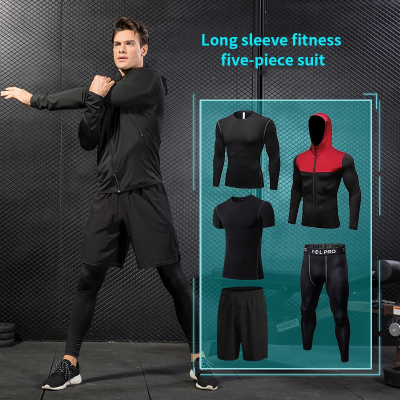 Горячая Распродажа: 5 шт. спортивный костюм для фитнеса колготки из дышащего