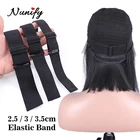 Эластичная лента Nunify s 2,5133 мм, черная нейлоновая для изготовления парика, регулируемая черная эластичная лента для сетки для волос