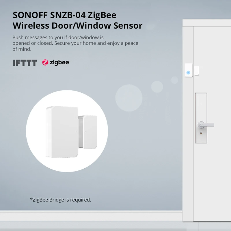 Sonoff Zigbee Door/window Sensor SNZB-04 Smart Door Contact Magnetic Sensor Support Alexa Google Home IFTTT Zbbridge Ewelink App images - 6