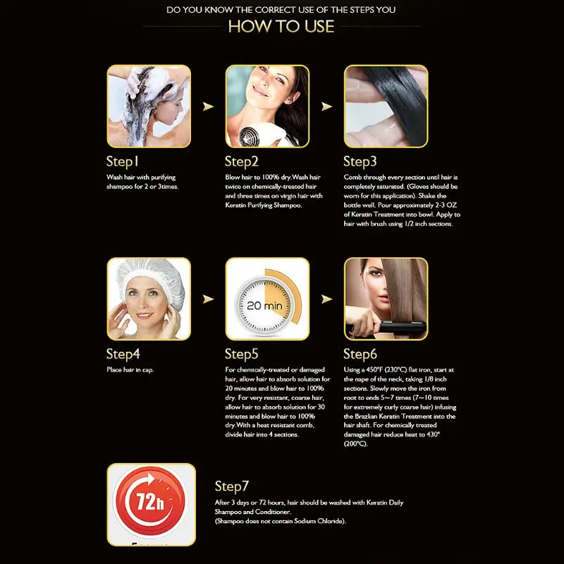 

5% 5% Brazilian Keratin Hair Conditioner Protein Treatment 24K Golden Therapy for Straightening Repair Damaged Smooth Dandruff