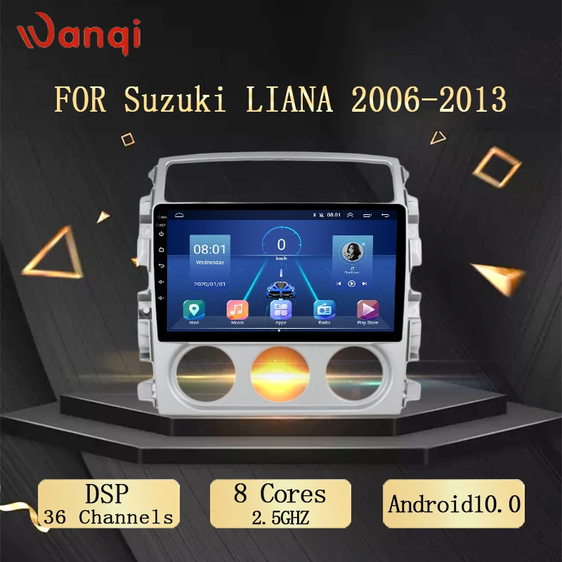 Автомобильный мультимедийный плеер 2.5D на Android 9 дюймов для Suzuki LIANA 2006 2007 2008 2009 2010 2013