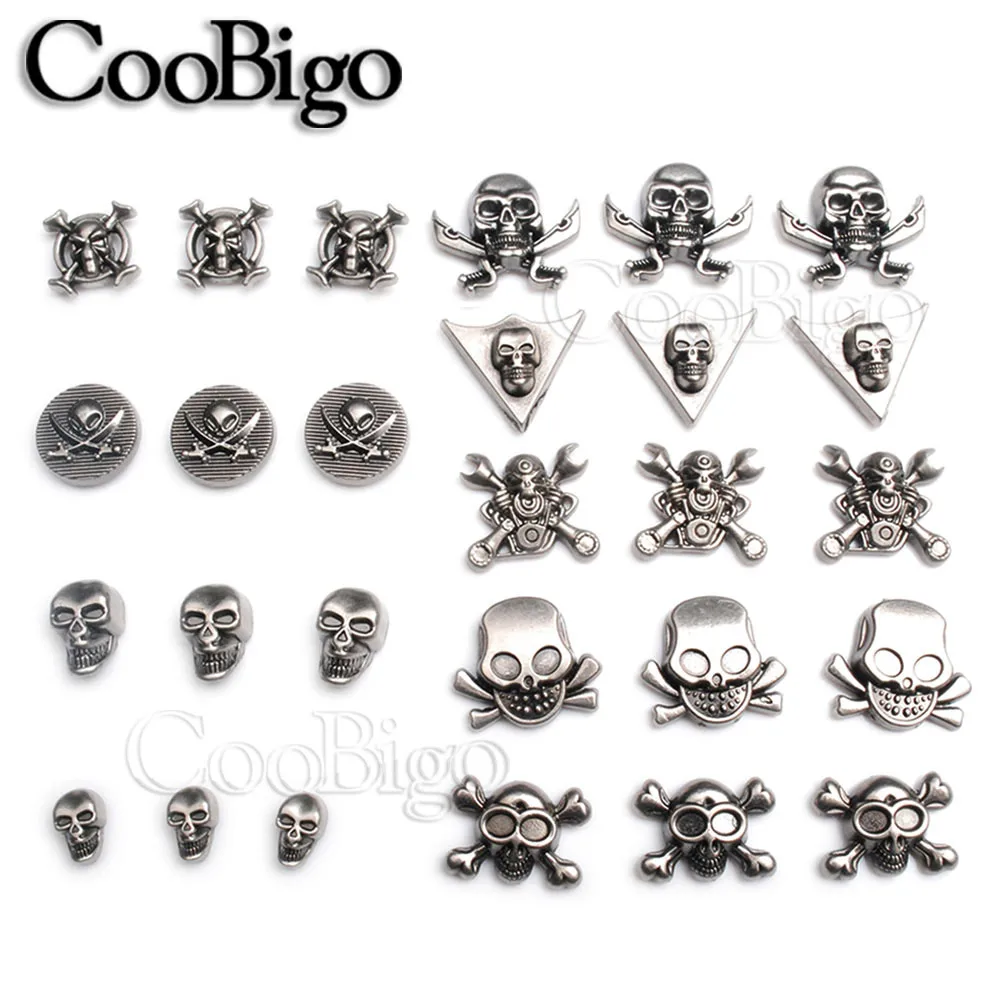 100 комплектов металлических шипов штифты заклепки Рок Клевер украшение для