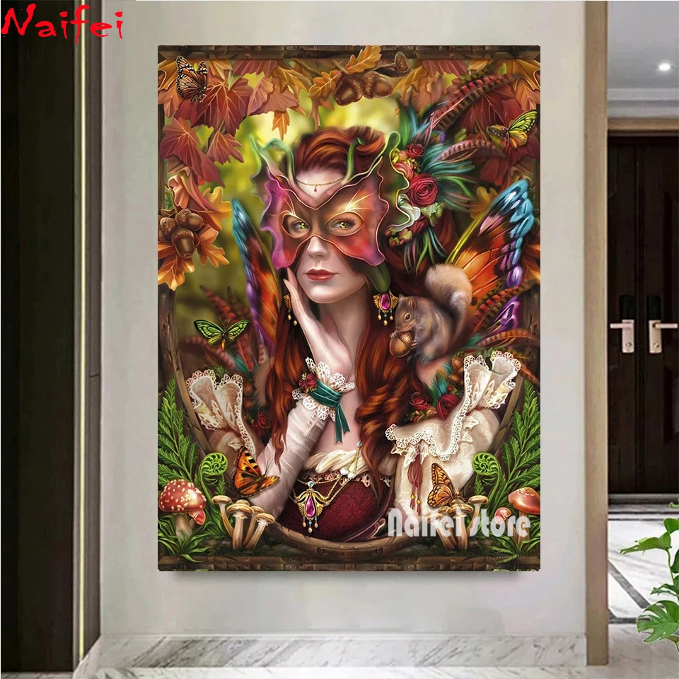 

Diamond Painting Mask butterfly fairy squirrel Cross Stitch Embroidery Digital Mosaic Kit Handmade Home Decoration Accessories