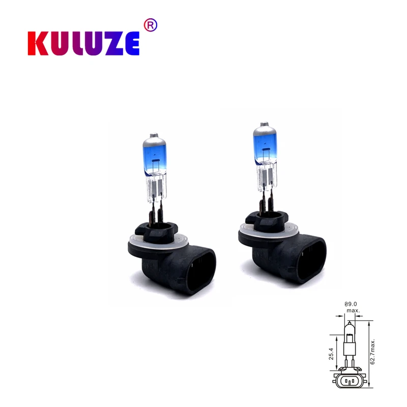 KULUZE 2 шт. 880 889 H27W 881 894 H27W/1 H27W/2 Автомобильные противотуманные фары галогенная лампа