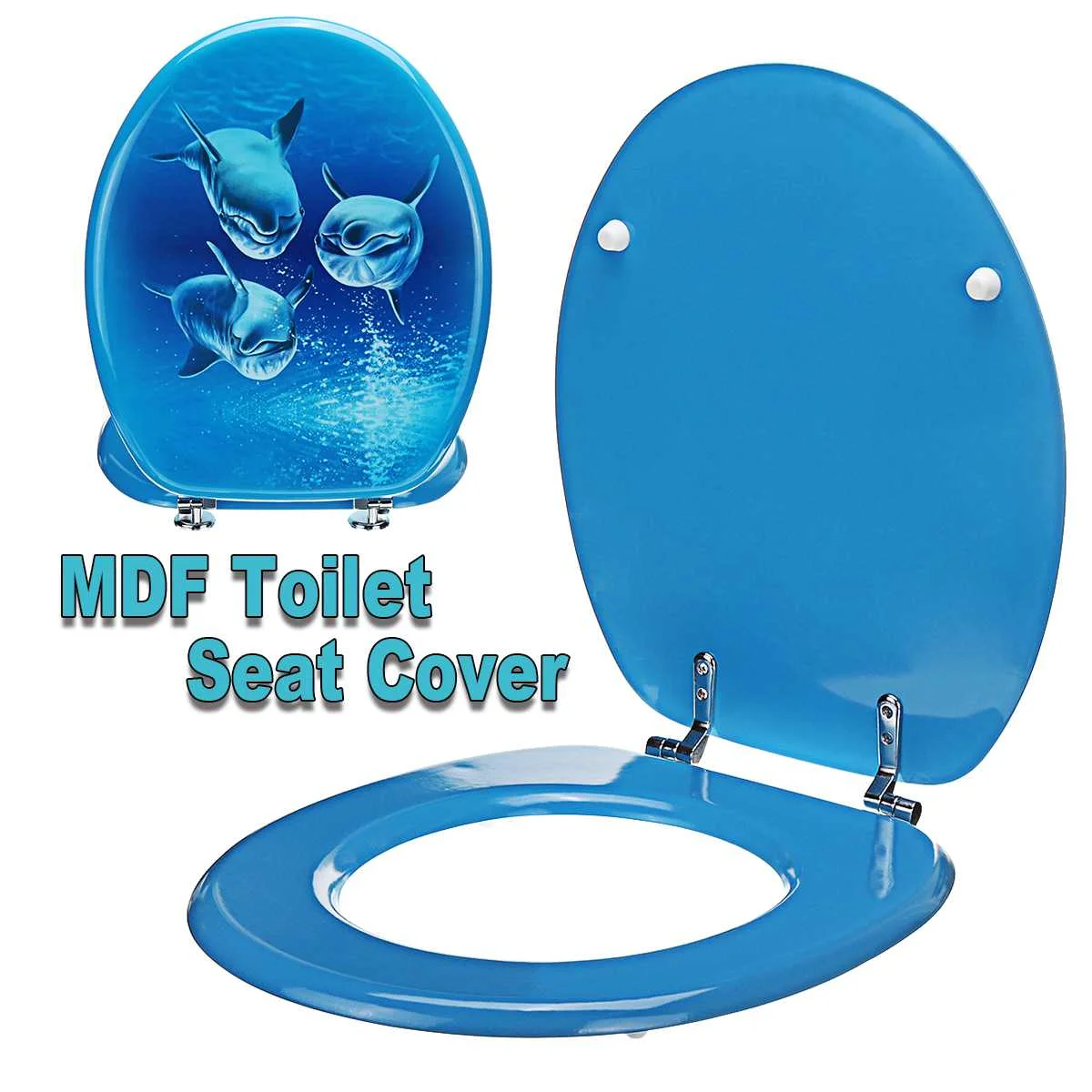 

Набор чехлов для унитаза с 3D принтом дельфина, высокое качество, медленное закрытие крышки унитаза для взрослых, аксессуары для унитаза, ван...