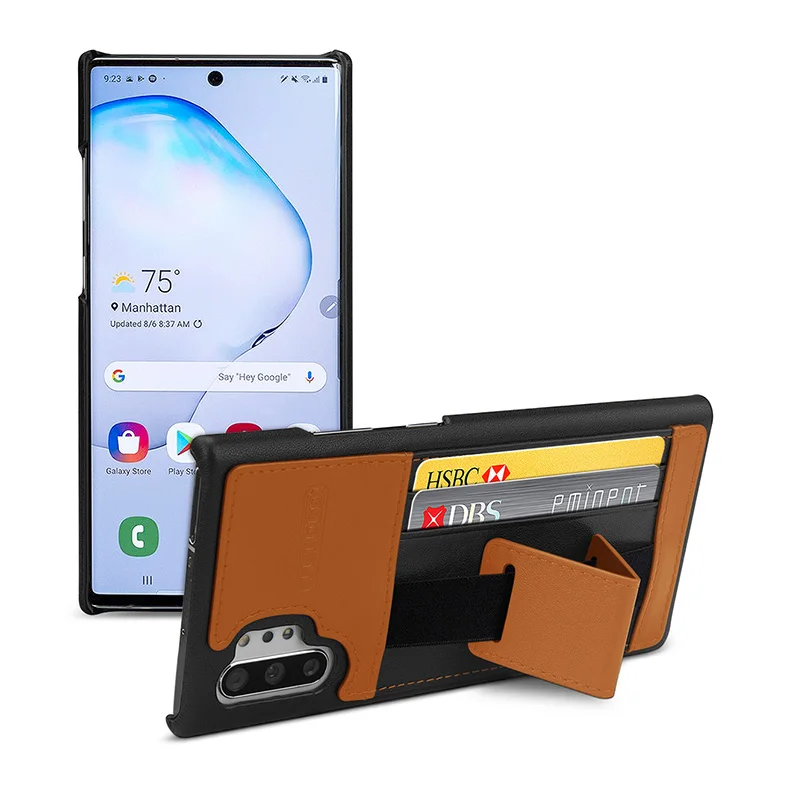Многофункциональная сумка из натуральной коровьей кожи для samsung Galaxy Note 10 Plus, чехол-кошелек с отделениями для карт, флип-чехол Note 10