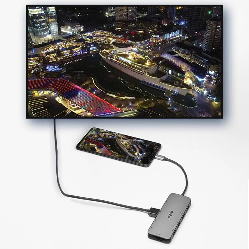 Usb- Rapoo   USB 3, 0, RJ45, VGA, HDMI, , -  PD   MacBook Pro, huawei, samsung, USB-C,   C