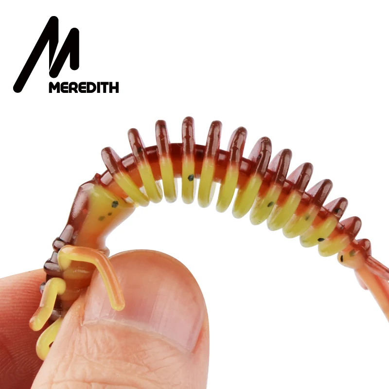 MEREDITH Larva Soft Lures 50mm 62mm 85mm Fishing Artificial Silicone Bass Pike Minnow Swimbait Jigging Plastic Baits Worm |