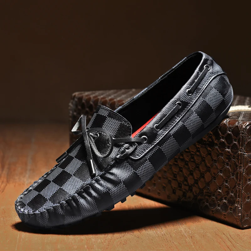 Мужские туфли из натуральной кожи роскошные брендовые 2021 Повседневные слипоны