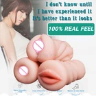 Новая Вагина для мужчин игрушка секс-игрушка 4D реалистичный анальный оральный глубокий горловин Мужской мастурбатор Силиконовое искусственное влагалище рот эротический анус