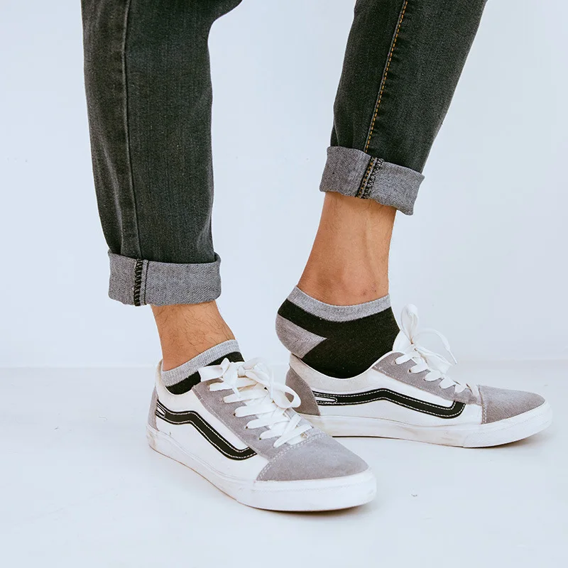 Мужские короткие носки из хлопка Сезон весна-лето Модные Повседневные с низким