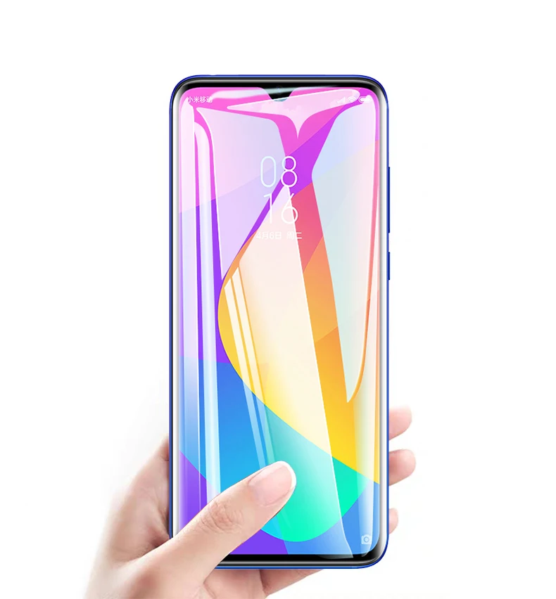 Ультрафиолет с полным клеем, жидкое закаленное стекло для Xiaomi mi CC9 Pro note 10 pro, Защита экрана для redmi note 8, 7, 6, 5 Pro mi 8, 9, SE Lite