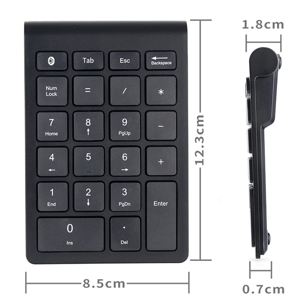 

Bluetooth Number Pad Portable Wireless 2.4GHz 22 Key Financial Accounting Office Keyboard for Laptop Support Android/Windows/IOS