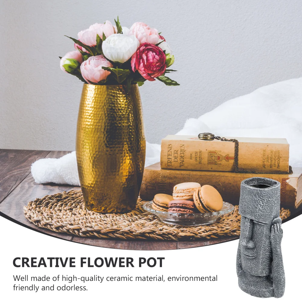 

1Pc Sculpture Modeling Vase Artistic Flower Vase Home Creative Adornment