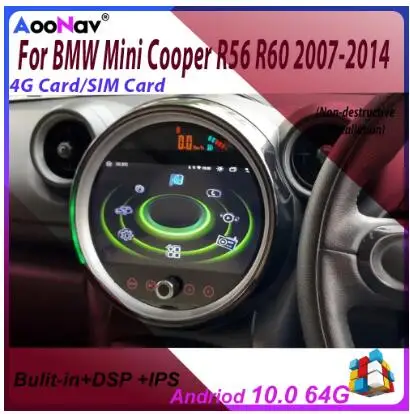 저렴한 BMW 미니 쿠퍼 R56 R60 R51 2006 2007 2008-2014 차량용 오디오 멀티미디어 플레이어 무선 CarplayGPS 안드로이드 10.0 자동차 라디오 저렴한 BMW 미니 쿠퍼 R56 R60 R51 2006 2007 2008-2014 차량용 오디오 멀티미디어 플레이어 무선 CarplayGPS 안드로이드 10.0 자동차 라디오